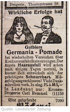 Annonce 1911: Gutbiers Germania-Pomade